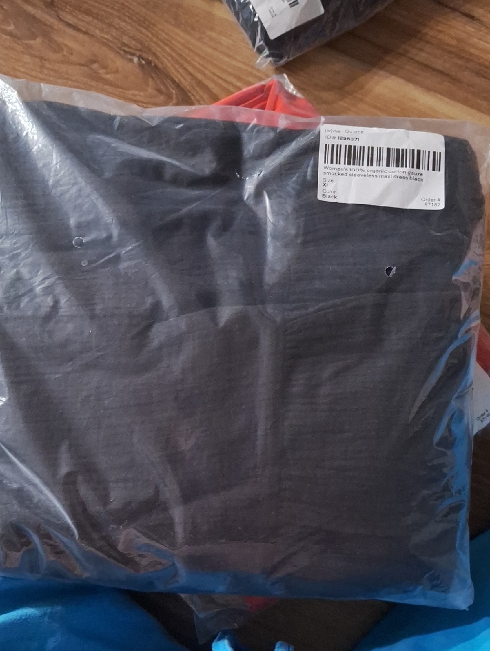 Quince 100% Organic Cotton Gauze Smocked Sleeveless Maxi Dress Black XL NWT - Picture 2 of 3